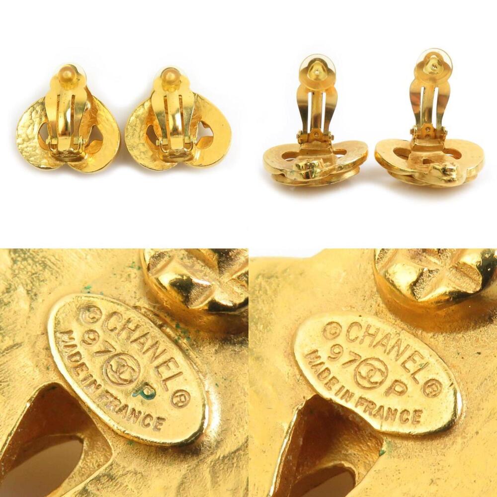 CHANEL Gold Logo Earrings - Picture 5 of 5